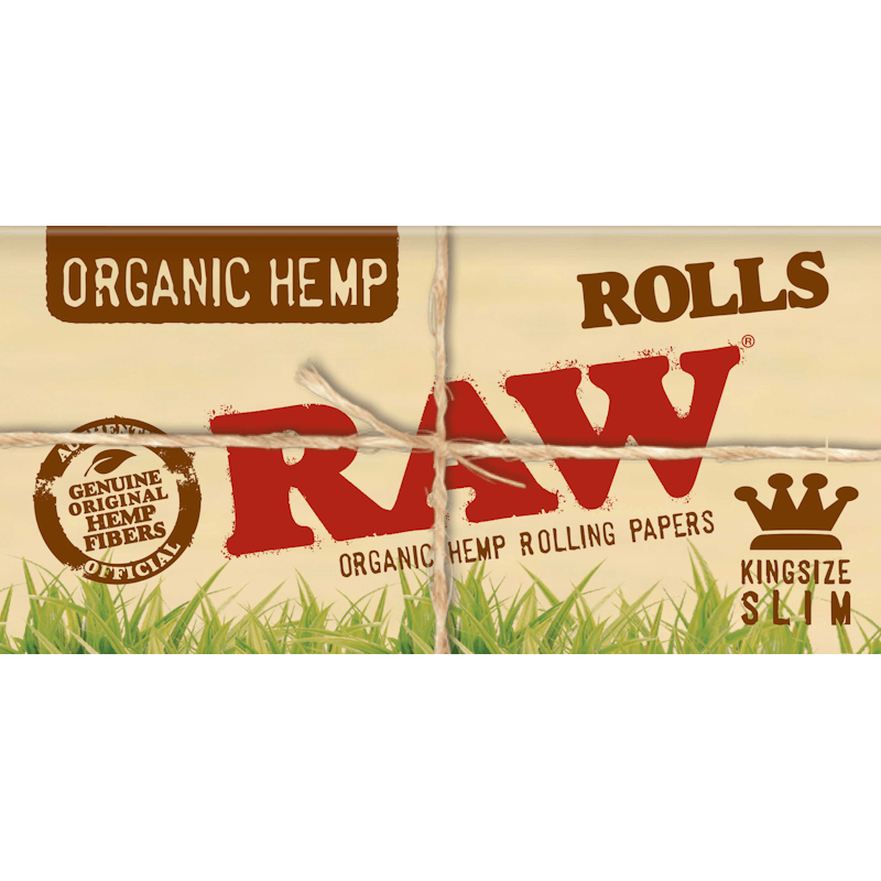 RAW - Organic Hemp - Rolls Slim - 5m - Display - 24 Stück