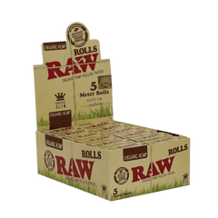 RAW - Organic Hemp - Rolls Slim - 5m - Display - 24 Stück