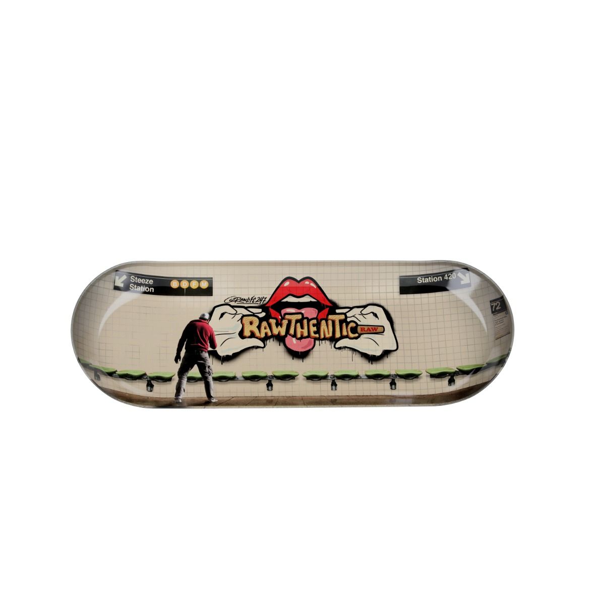 RAW Metal Skate Deck Tray - Grafitti RAWTHENTIC