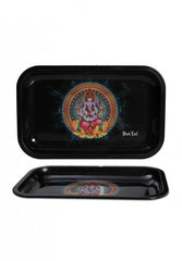 Black Leaf Rolling Tray Ganesha, 18 x 14 cm 