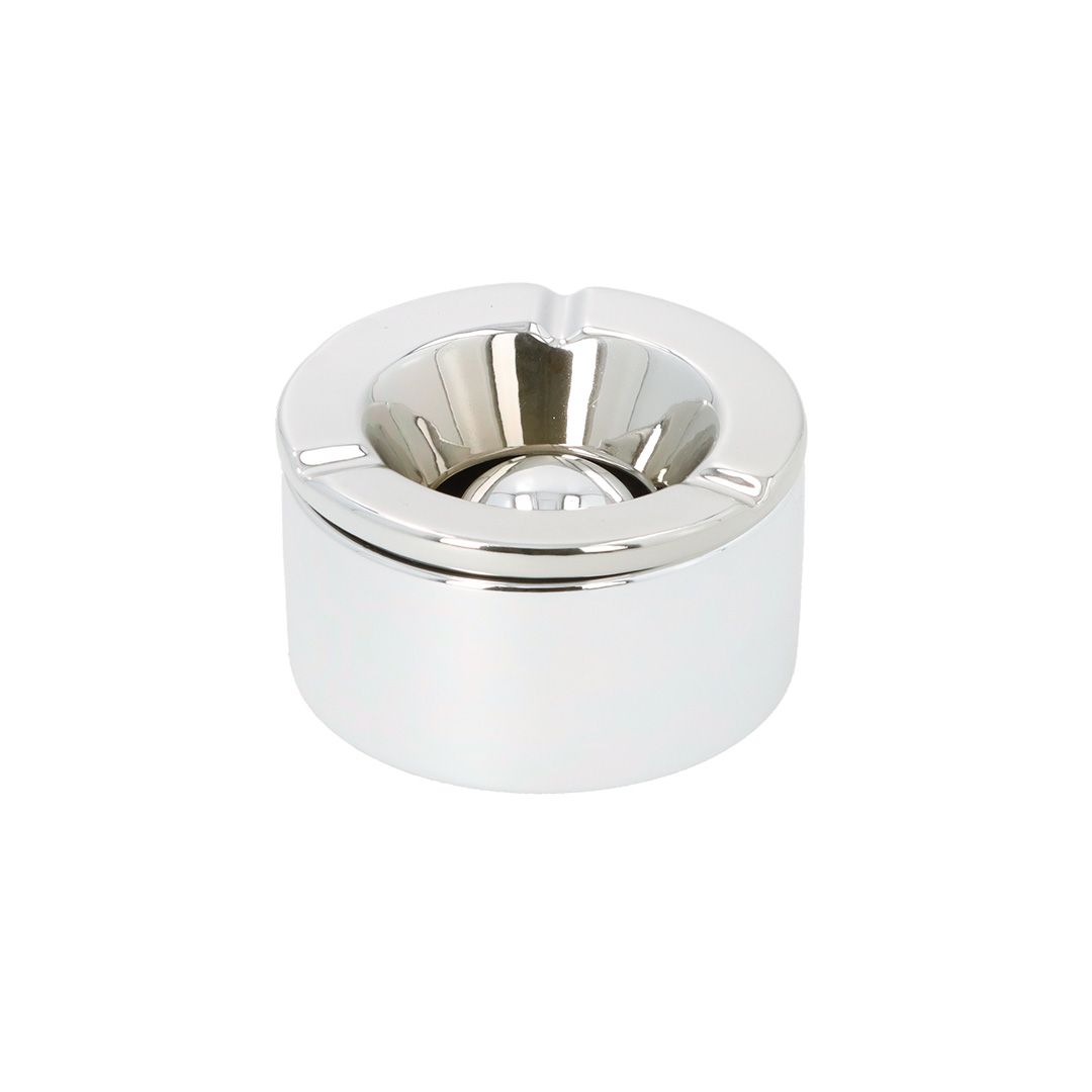 Windaschenbecher Keramik - chrom silber