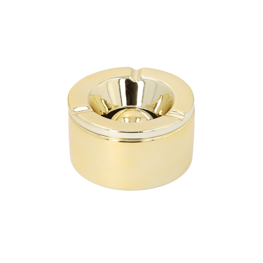 Windaschenbecher Keramik - chrom gold