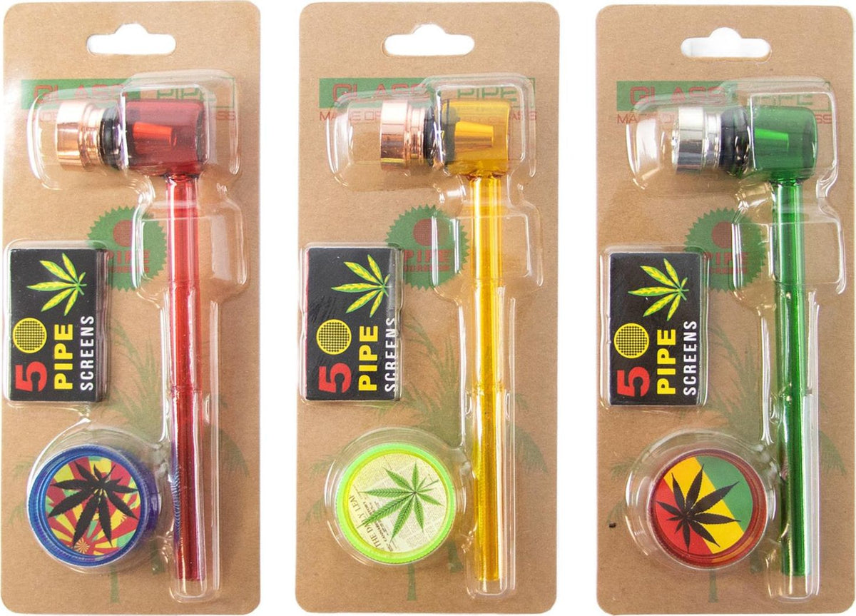 Purpfeife Set 420, Glas, assortiert - 12 Stk