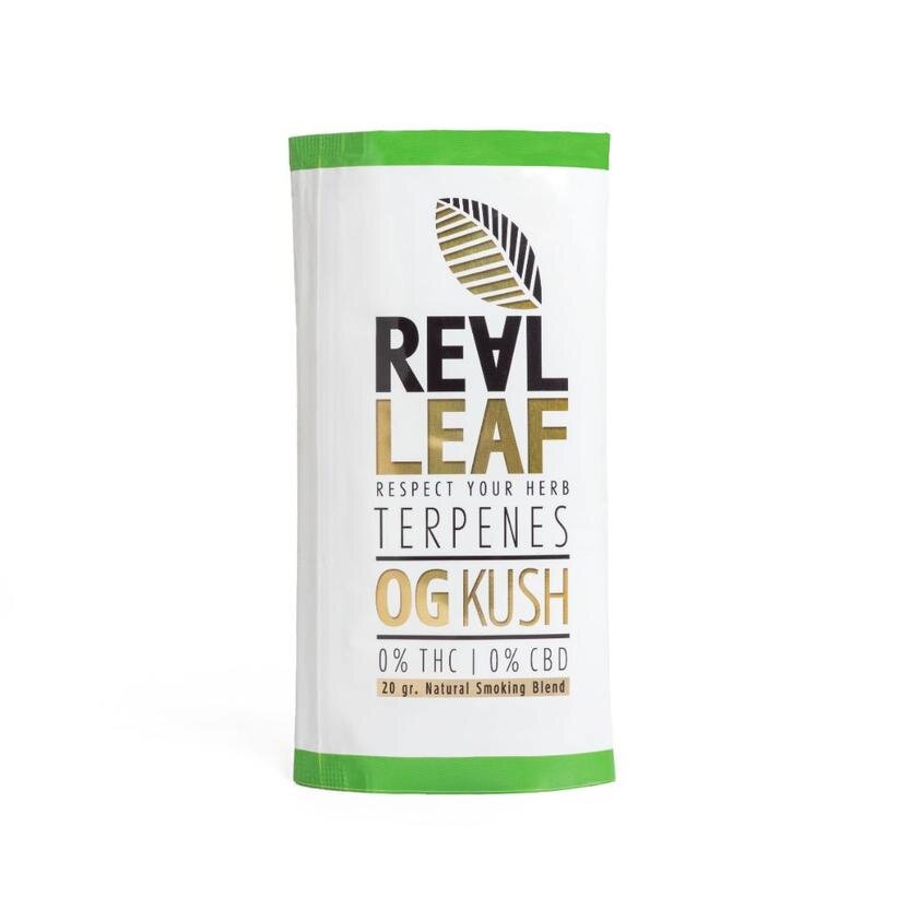 Real Leaf - nikotinfreier Tabakersatz - 20gr - OG Kush - Display - 5 Stück