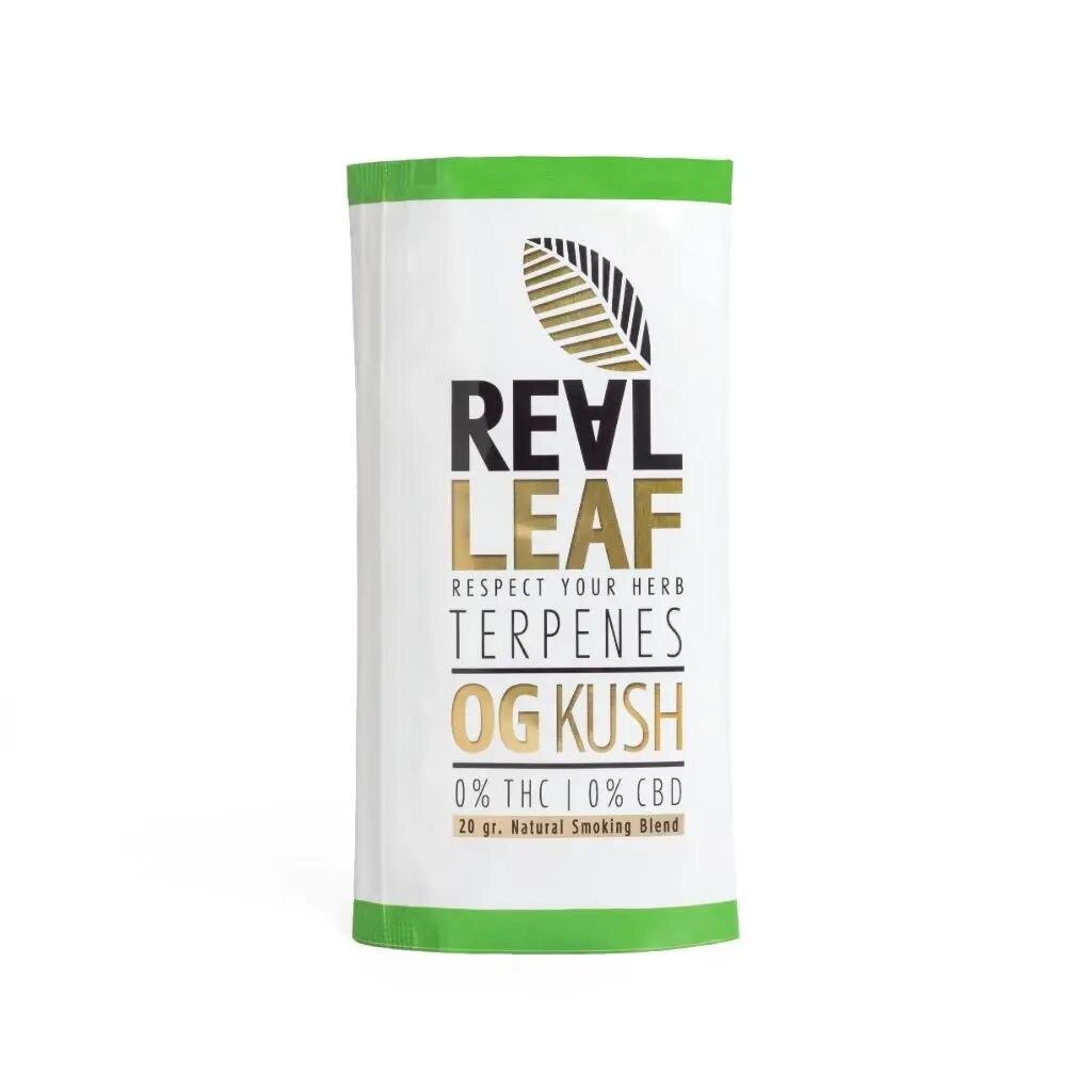 Real Leaf - nikotinfreier Tabakersatz - 20gr - OG Kush - Display - 5 Stück