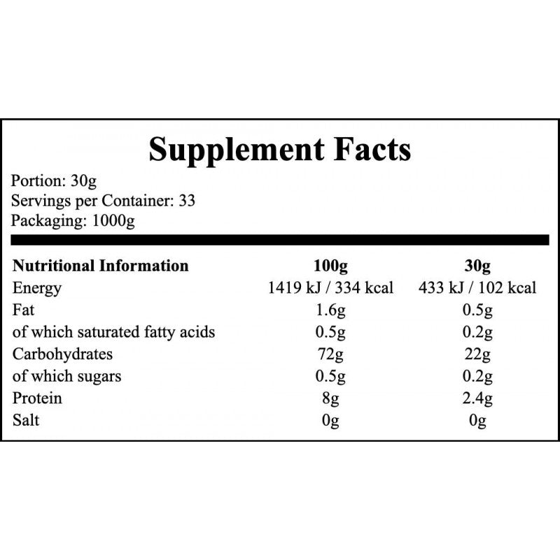 Rice Carbs - 1000g - Natural