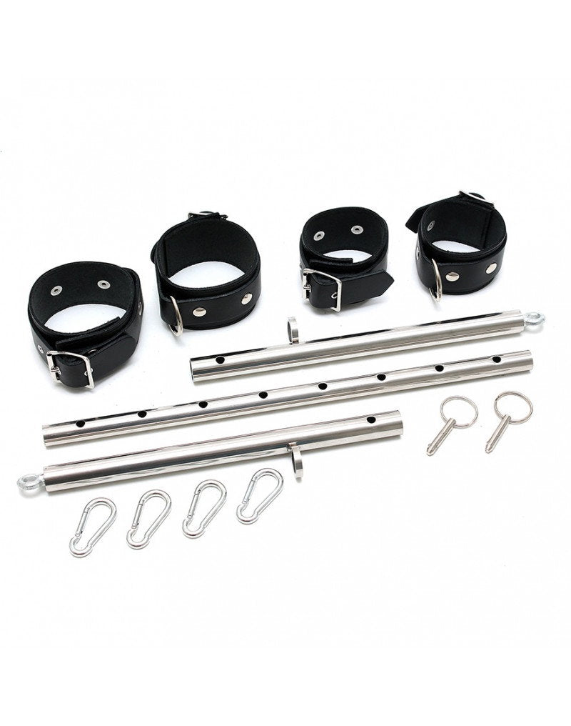 Rimba - 4 Fesseln mit verstellbaren Spreidstange 55-85 cm.