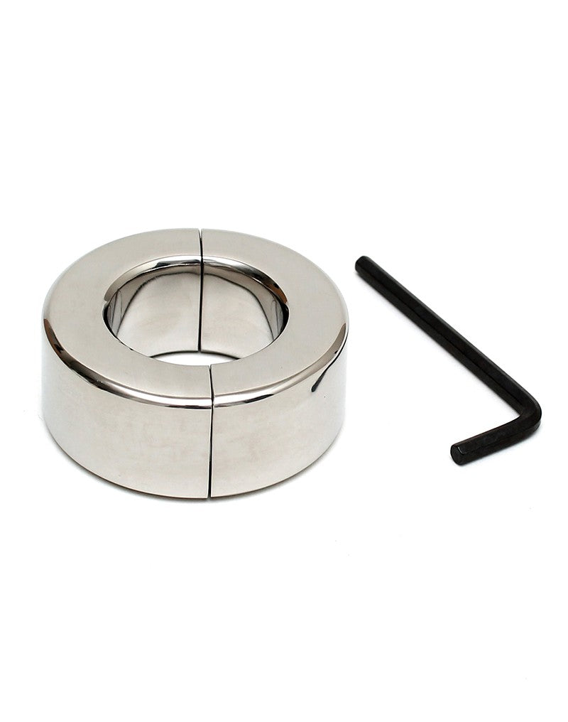 Rimba Bondage Play - Edelstahl Ballstretcher mit Inbusschlüssel (Höhe 2.5 cm)