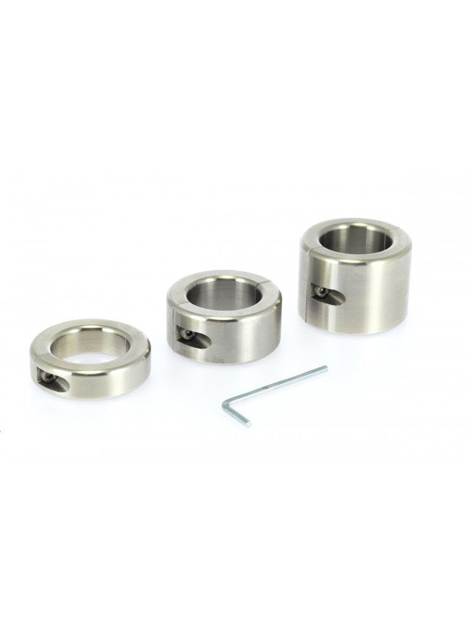 2: Rimba Bondage Play - Edelstahl Ballstretcher mit Inbusschlüssel (Höhe 4 cm)