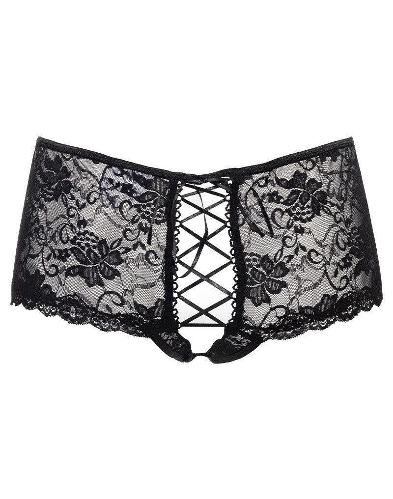 Amorable by Rimba - Slip mit offenem Rücken - One Size - Schwarz