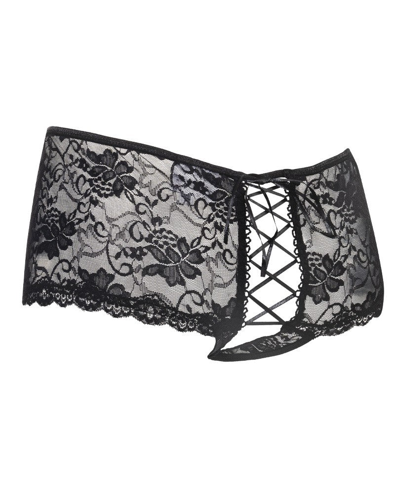 Amorable by Rimba - Slip mit offenem Rücken - One Size - Schwarz