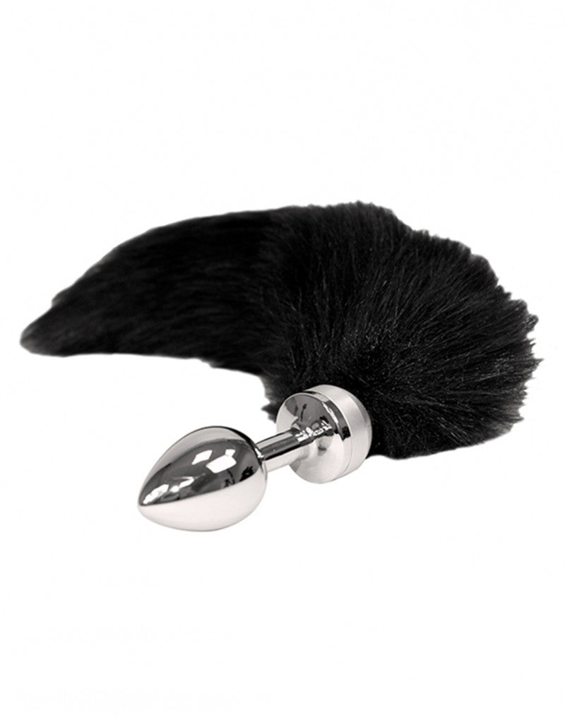2: Rimba - Buttplug, KLEIN masiv Edelstahl mit Schwanz (unisex)
