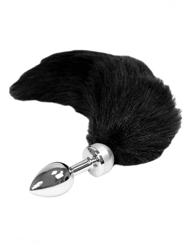 5: Rimba - Buttplug, KLEIN masiv Edelstahl mit Schwanz (unisex)