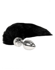 Rimba - Buttplug, KLEIN masiv Edelstahl mit Schwanz (unisex)