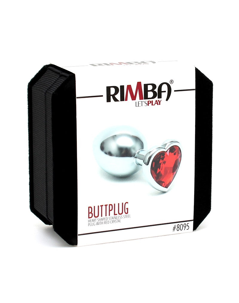 3: Rimba - Buttplug, KLEIN mit Herzform Kristal (unisex)