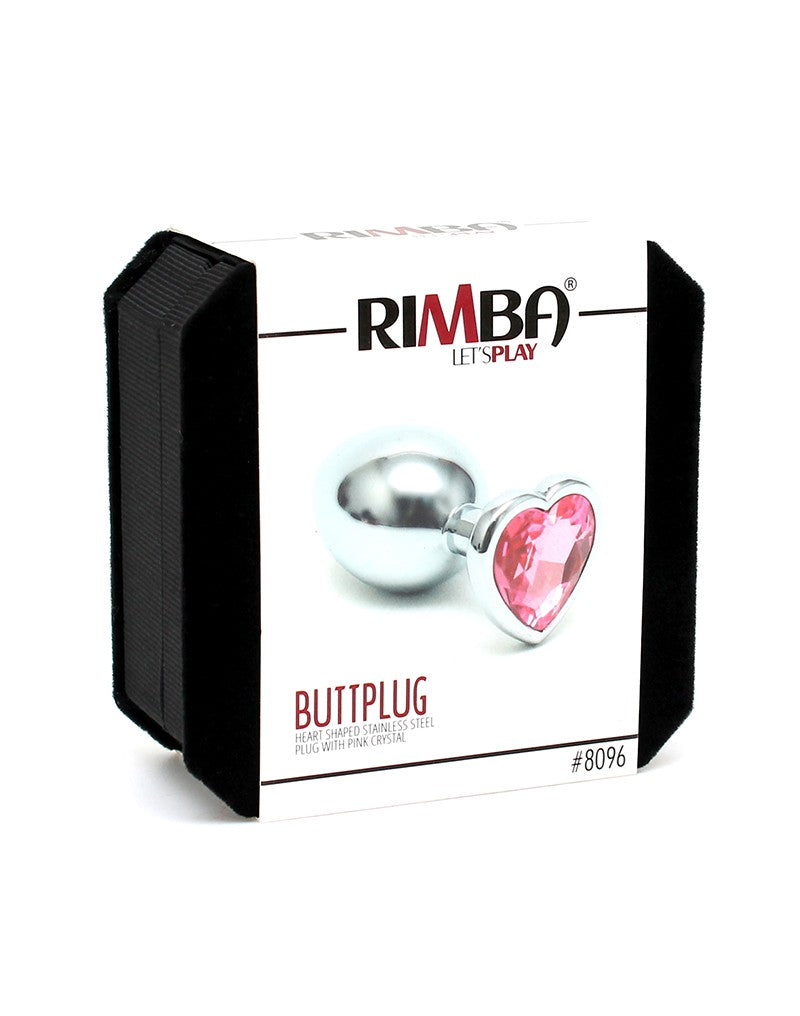 3: Rimba - Buttplug, KLEIN mit Herzform Kristal (unisex)