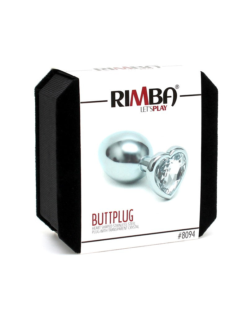 Rimba - Buttplug, KLEIN mit Herzform Kristal (unisex)