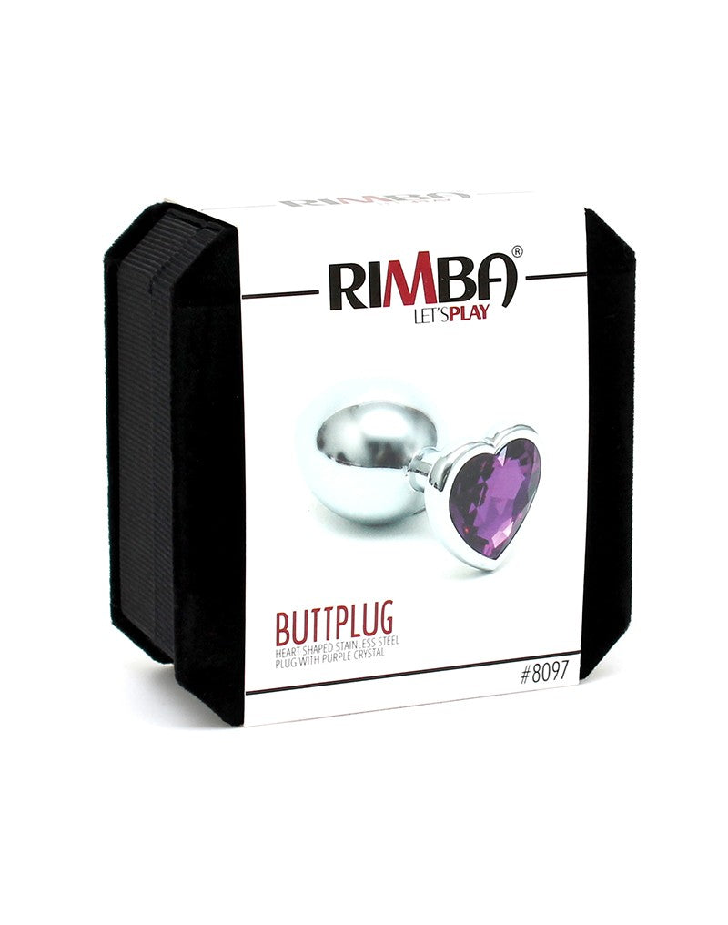 3: Rimba - Buttplug, KLEIN mit Herzform Kristal (unisex)