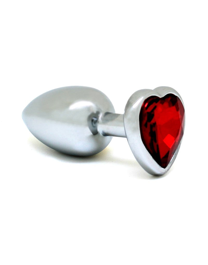 Rimba - Buttplug, KLEIN mit Herzform Kristal (unisex)