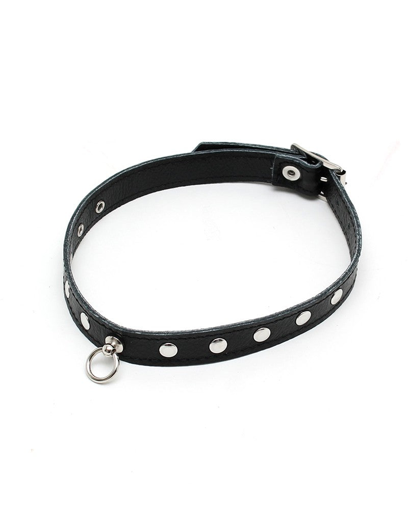 Rimba - Schmaler Halsband mit verzierten Nieten