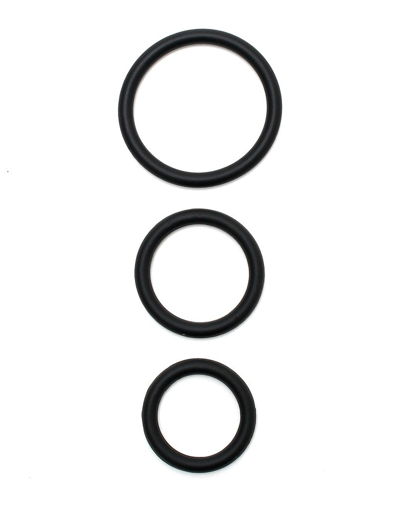 3: Rimba - Dreiteiliges Set flexibler Silikon-Penisringe