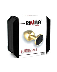 Rimba - Golden Buttplug, KLEIN mit Kristal (unisex)