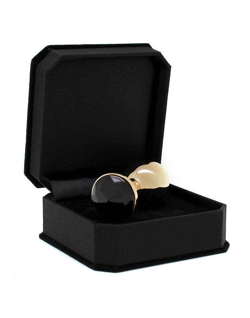 Rimba - Golden Buttplug, KLEIN mit Kristal (unisex)