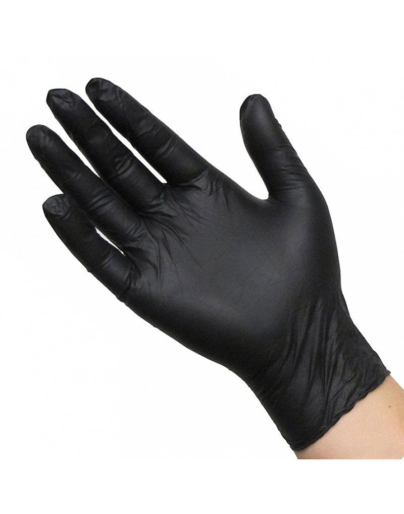 Rimba Latex Play - Einweg-Latexhandschuhe (100 Stück) - Schwarz