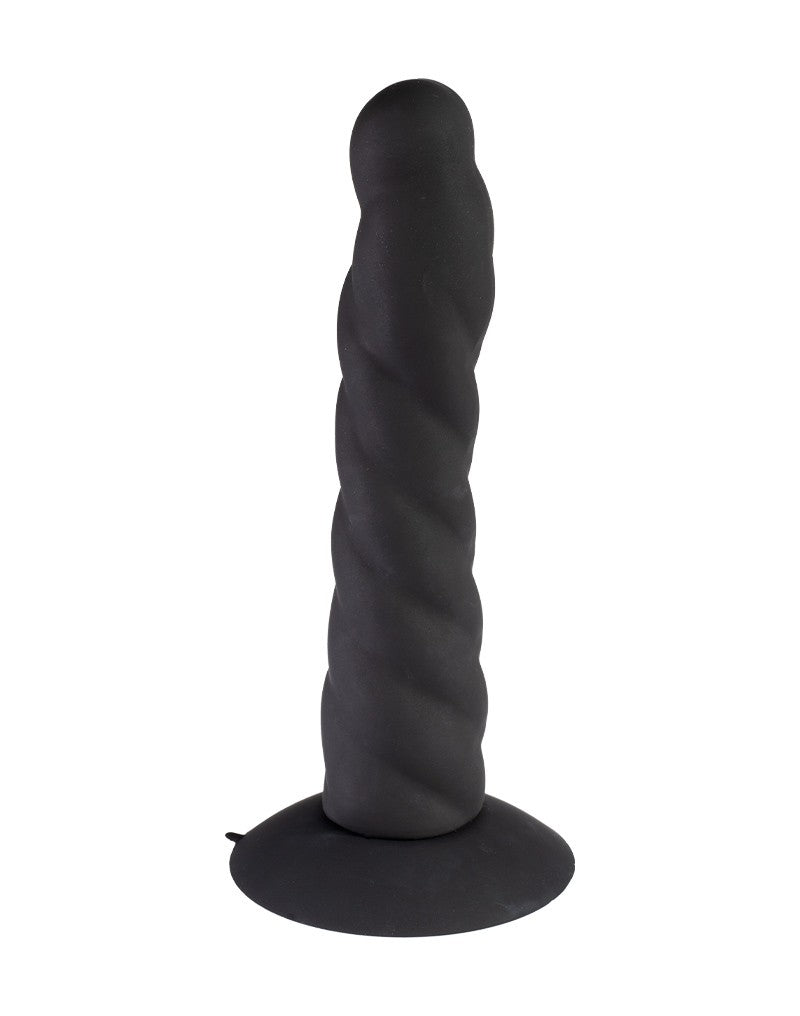 Rimba Latex Play - Austauschbarer Dildo für Strap-on mit Saugnapf - Schwarz