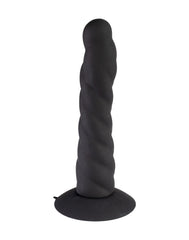 Rimba Latex Play - Austauschbarer Dildo für Strap-on mit Saugnapf - Schwarz