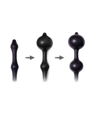 3: Rimba Latex Play - Aufblasbarer Analplug mit Doppelballon und Pumpe - Schwarz