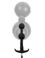 Rimba Latex Play - Aufblasbarer Analplug mit Doppelballon und Pumpe - Schwarz