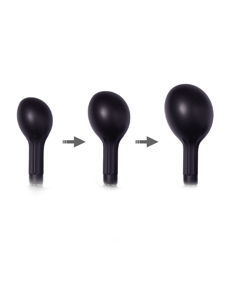 Rimba Latex Play - Aufblasbarer Analplug mit Pumpe - Schwarz
