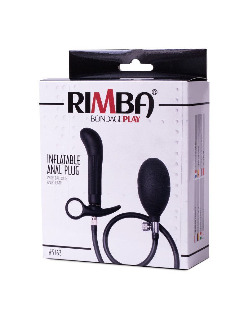 2: Rimba Latex Play - Aufblasbarer Analplug mit Pumpe - Schwarz