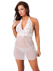 Amorable by Rimba - Minikleid mit G-String - One Size - Weiß