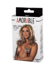 2: Amorable by Rimba - Brustwarzenabdeckungen mit Fransen - Silber