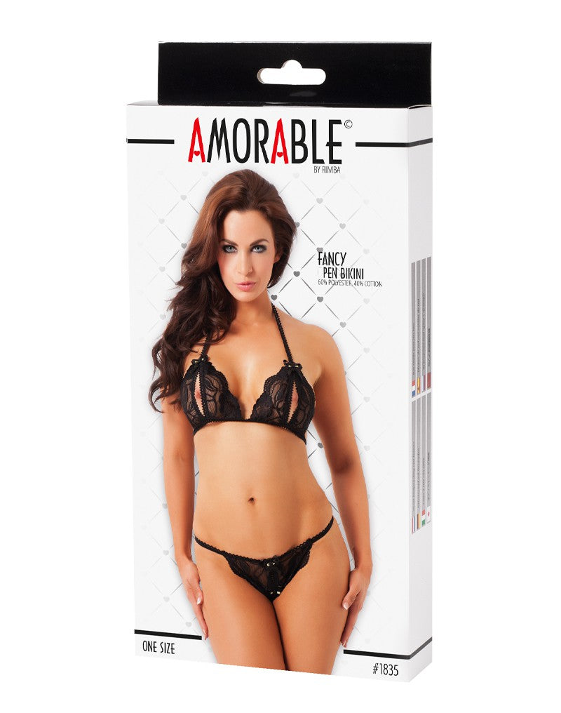 Amorable by Rimba - Offener Bikini - One Size - Schwarz