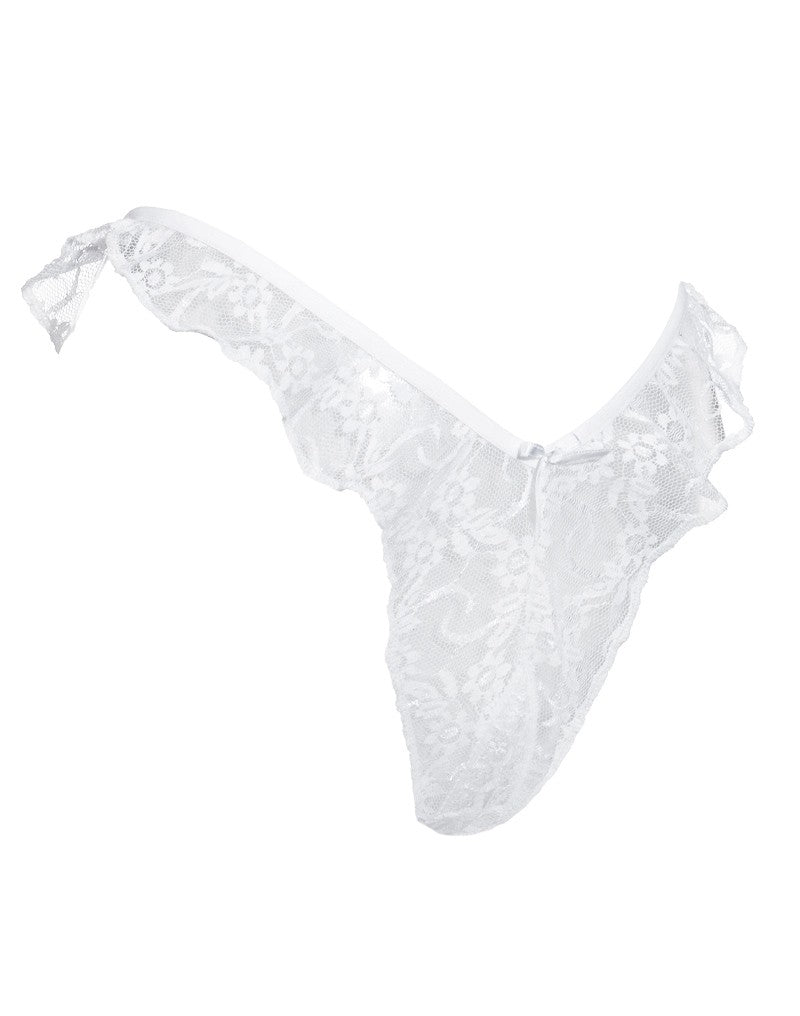 Amorable by Rimba - Offener brasilianischer Slip - One Size - Weiß