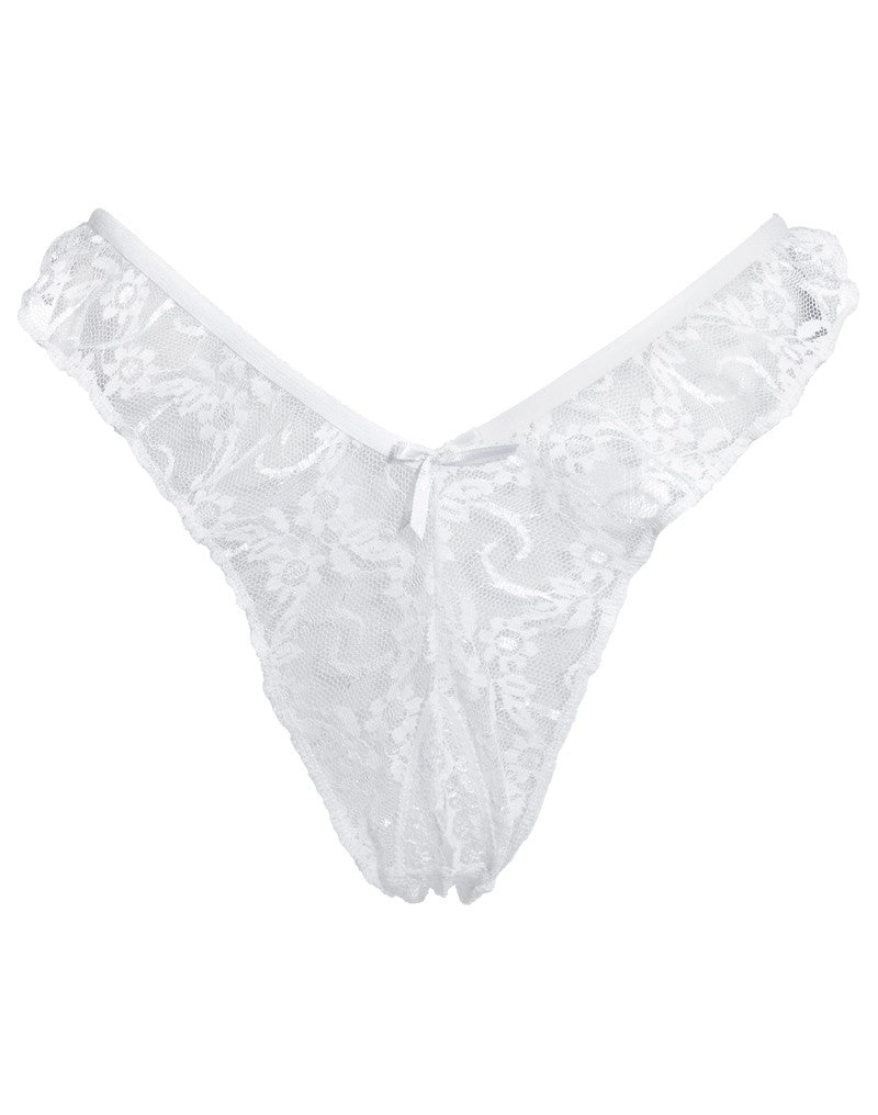 Amorable by Rimba - Offener brasilianischer Slip - One Size - Weiß