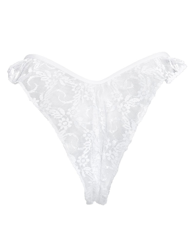 Amorable by Rimba - Offener brasilianischer Slip - One Size - Weiß