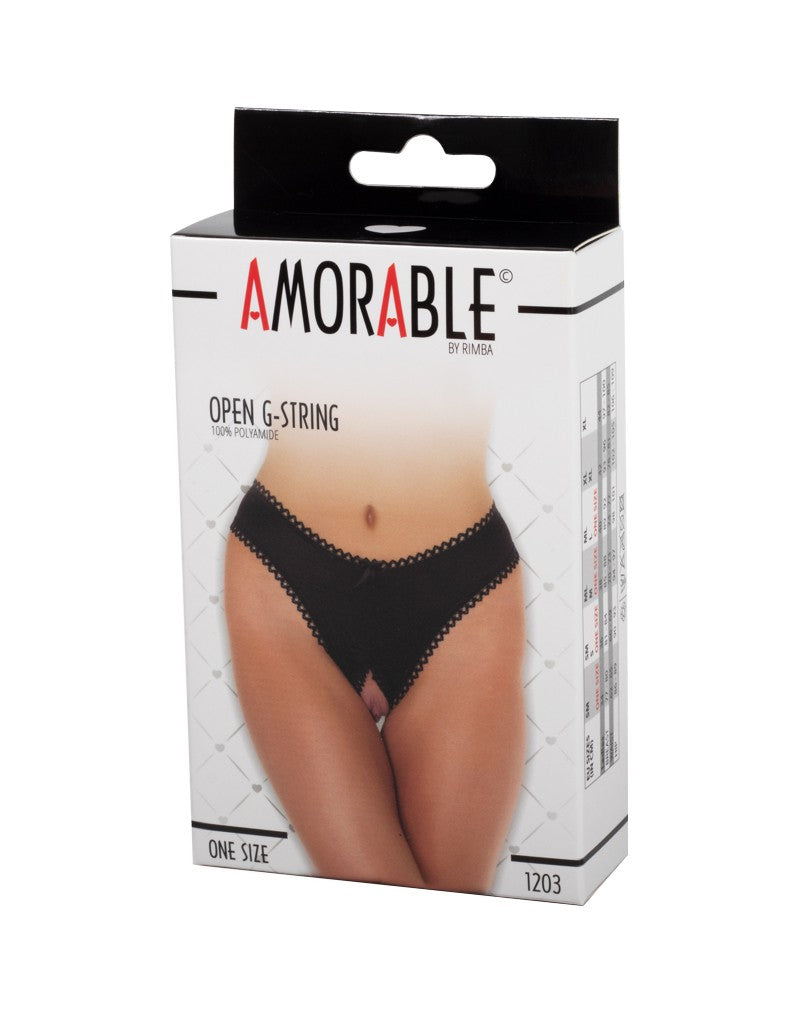 Amorable by Rimba - Offener String - One Size - Schwarz
