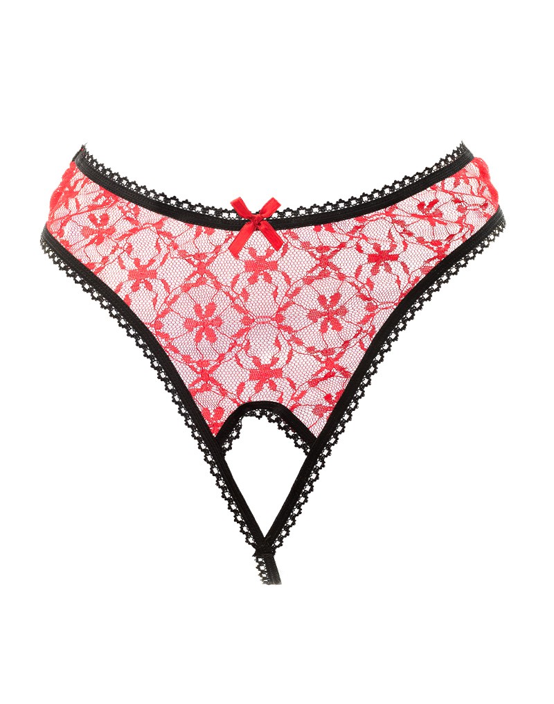 4: Amorable by Rimba - Offener String - One Size - Rot
