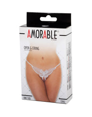 Amorable by Rimba - Offener Schmetterlingsstring - One Size - Weiß