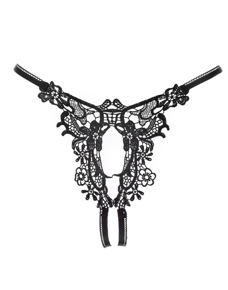 4: Amorable by Rimba - Offener String - One Size - Schwarz