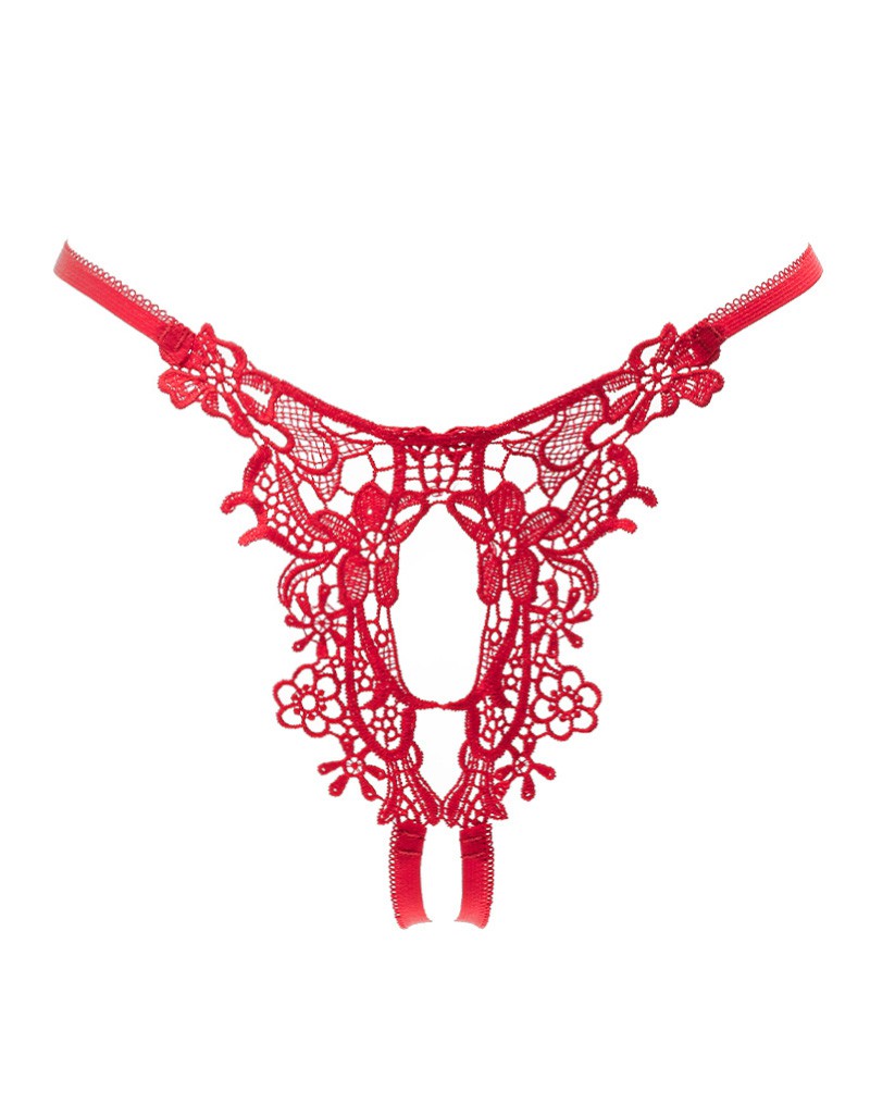 4: Amorable by Rimba - Offener String - One Size - Rot