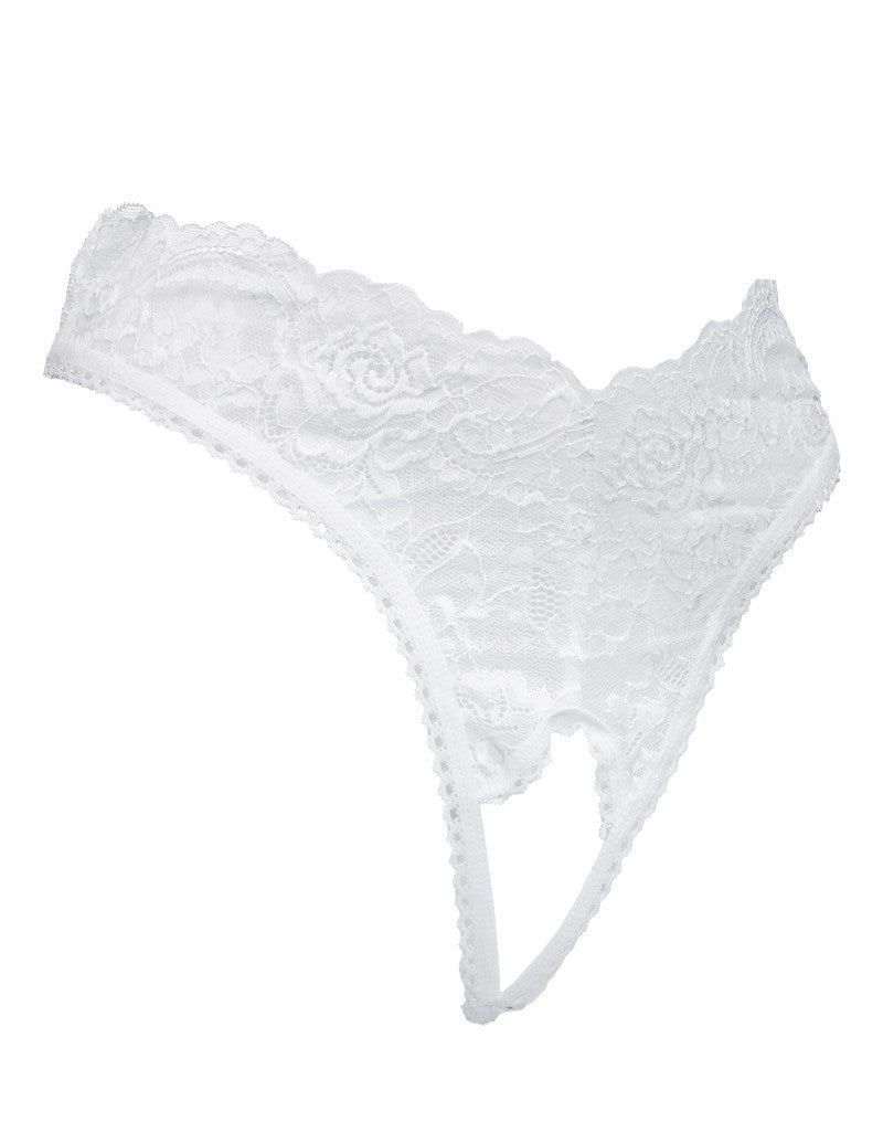 Amorable by Rimba - Offener String - One Size - Weiß