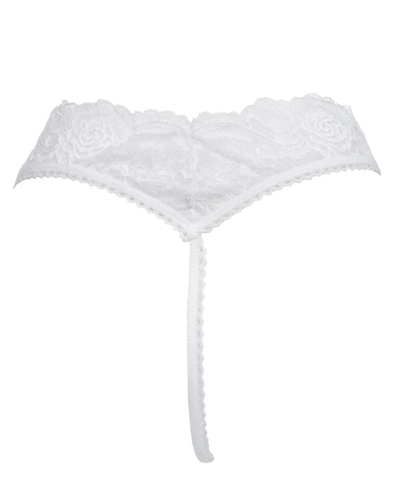 Amorable by Rimba - Offener String - One Size - Weiß
