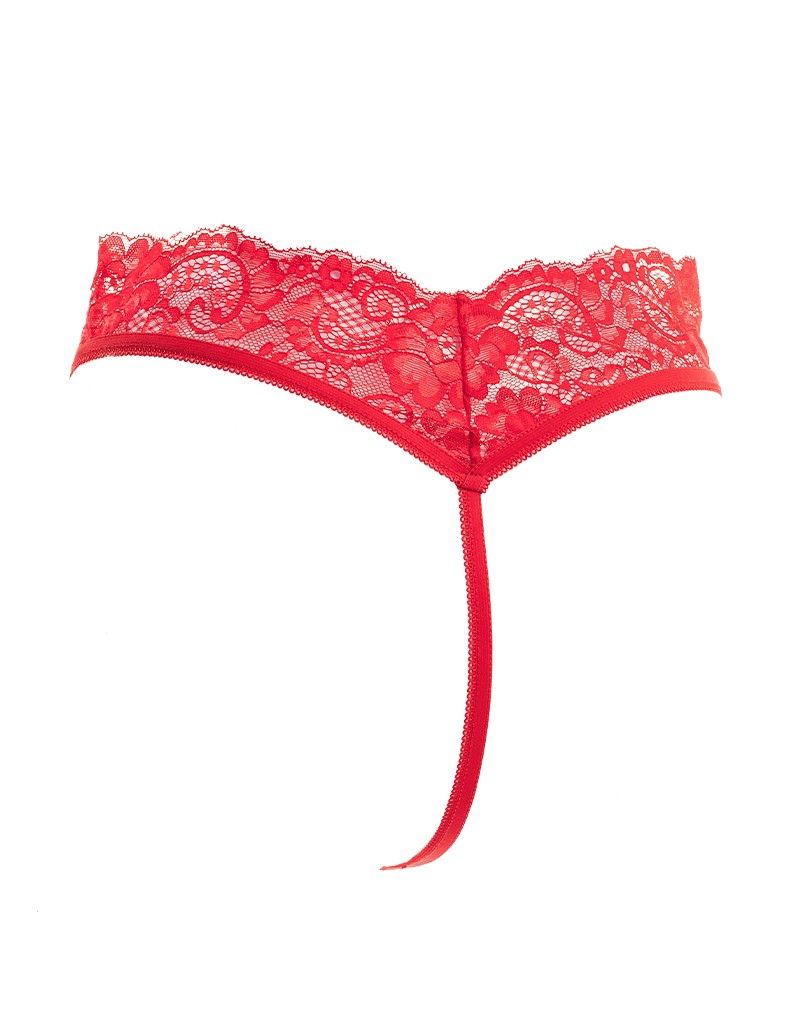 Amorable by Rimba - Offener String - One Size - Rot