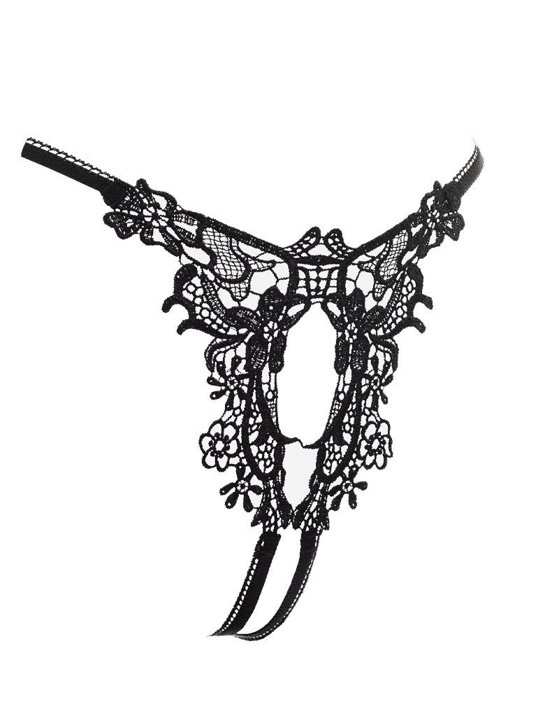 5: Amorable by Rimba - Offener String - One Size - Schwarz