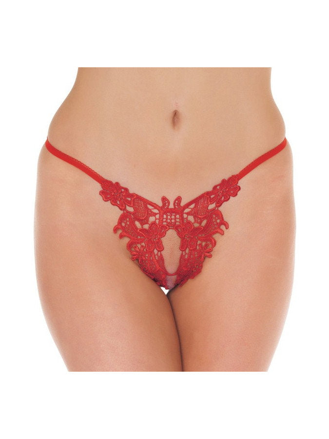 Amorable by Rimba - Offener String - One Size - Rot